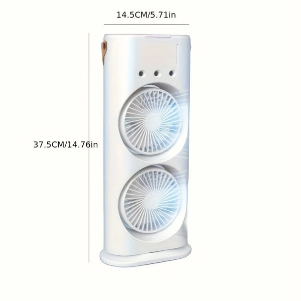 Tragbarer USB Dual-Lüfter Kühlgerät