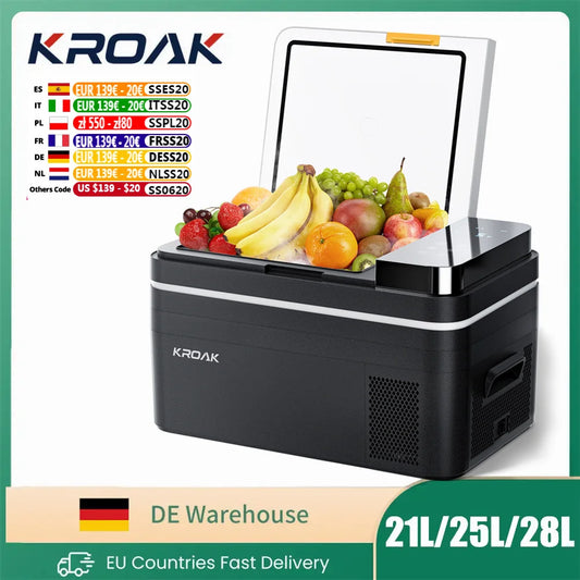 Kompakter Auto-Kühlschrank für Reisen